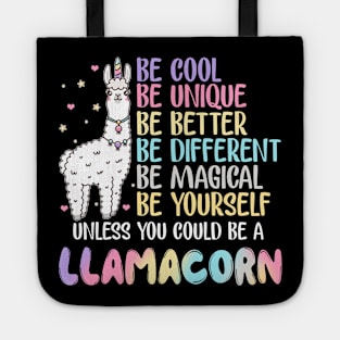 Llamacorn T-Shirt Funny Cute Llama Unicorn Shirt Tote