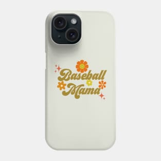 Baseball Mama - 70s style - green Phone Case