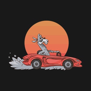 Llama Sports Car T-Shirt