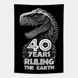 40th Anniversary - Dinosaur Lovers Birthday Tapestry