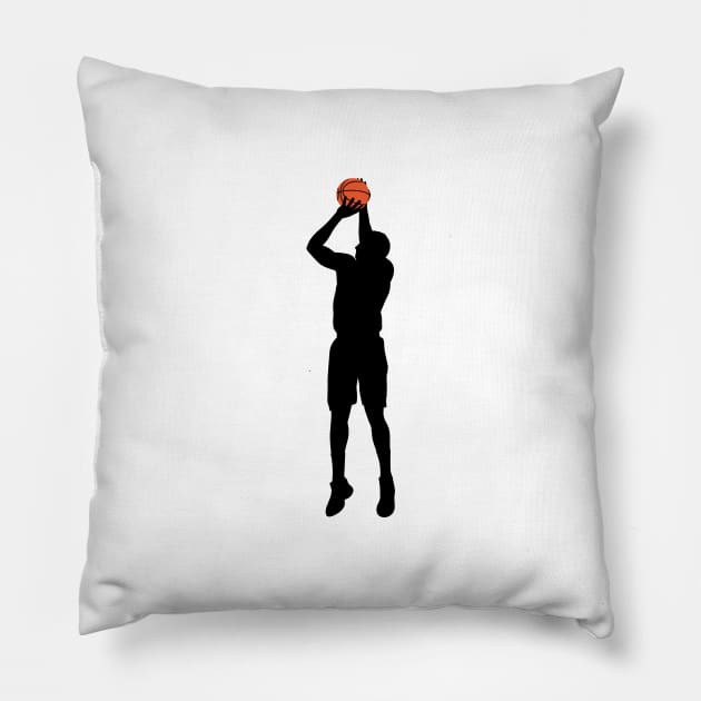 Shoot basketball jump slam silhouette Pillow by creative.z