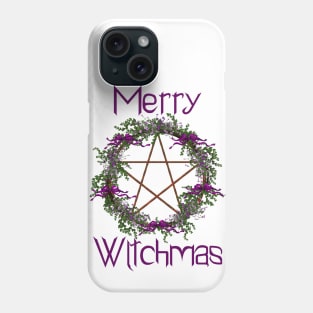 Merry Witchmas Pentacle Wreath Phone Case