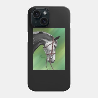 Bridled Dark Gray Horse Phone Case