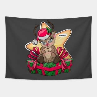 Christmas Deer with gifts for you Tapestry