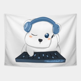 Sound Engineer Baby Bear Couple Tapestry