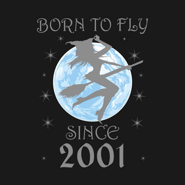 BORN TO FLY SINCE 1937 WITCHCRAFT T-SHIRT | WICCA BIRTHDAY WITCH GIFT by Chameleon Living