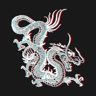 Chinese Dragon Glitch T-Shirt