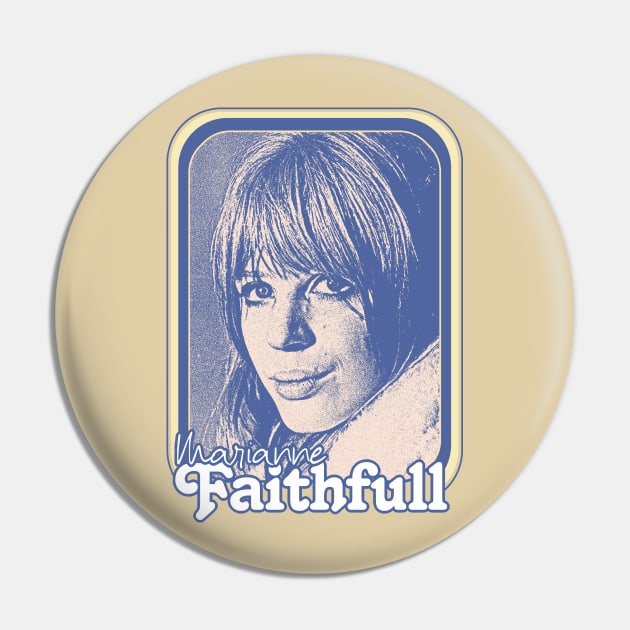 Marianne Faithfull // Retro 60s Aesthetic Design Pin by DankFutura