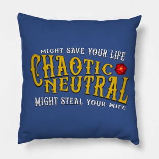 Chaotic Neutral Life or Wife Pillow