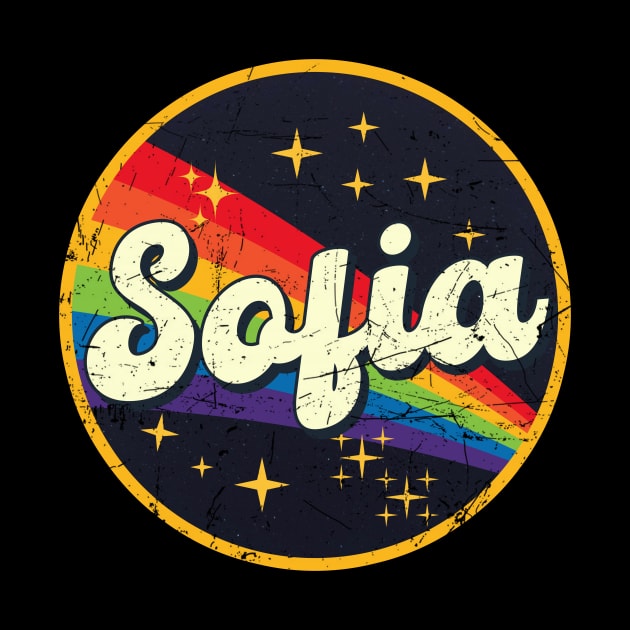 Sofia // Rainbow In Space Vintage Grunge-Style by LMW Art