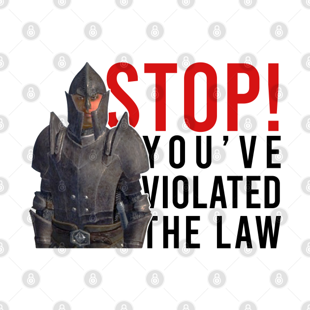 Disover Stop! You've Violated The Law - Meme - T-Shirt