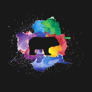 Watercolor Colorful Panda T-Shirt