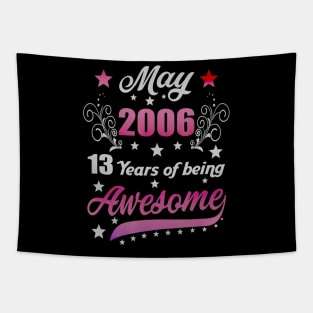 Born in May 2006 14th Birthday Gifts 14 Years Old Tapestry