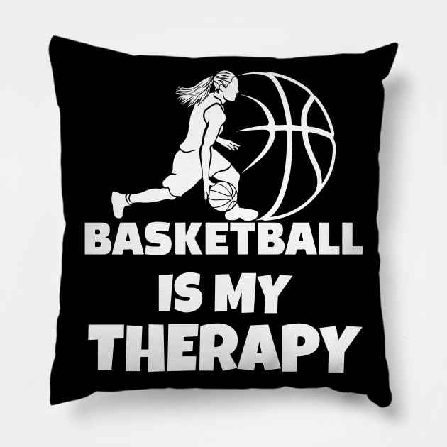 Basketball is my therapy Pillow by Work Memes