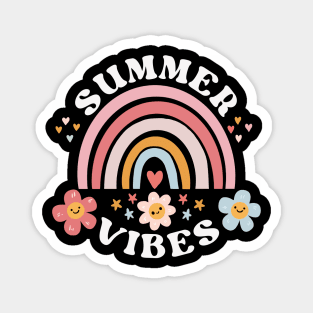 Summer vibes a cute and groovy summer time design Magnet