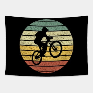 Mountainbike Silhouette Vintage Tapestry