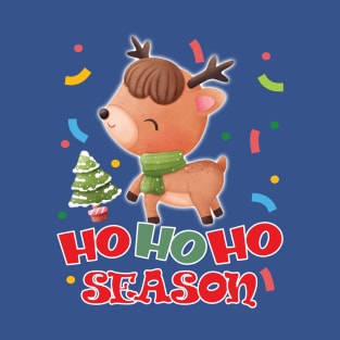 Cute Reindeer Merry Christmas Hohoho T-Shirt