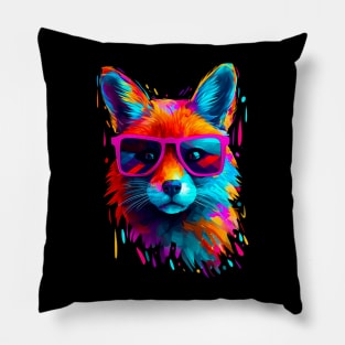 Fox in sunglasses Pillow
