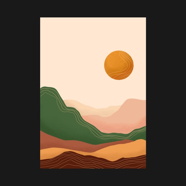 Modern Earthy Tones Mountains 15 by gusstvaraonica