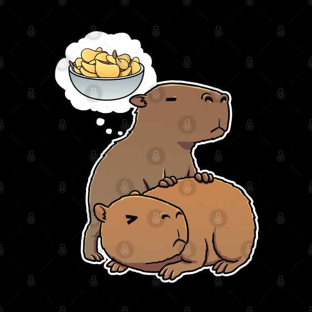 Capybara hungry for Potato Chips by capydays