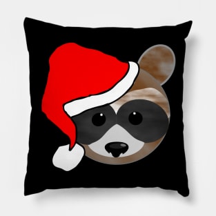 Christmas Raccoon Emoji Pillow