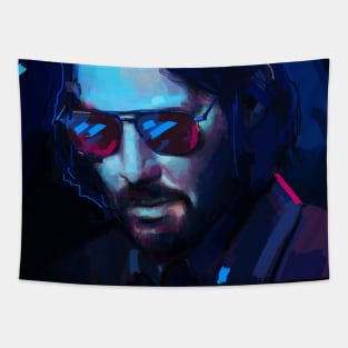 Keanu Reeves Cyberpunk Tapestry