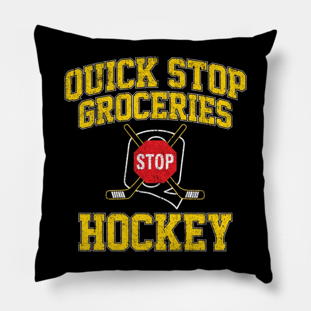 Quick Stop Hockey Pillow by huckblade