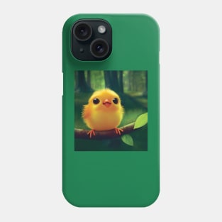 Cute Fluffy Chick or Baby Yellow Bird Phone Case