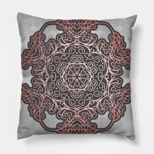 Rose Gold Mandala Pillow