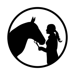 girl with horse and circle frame T-Shirt