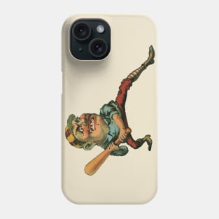 Vintage Sports, Angry Batter Baseball Player Phone Case
