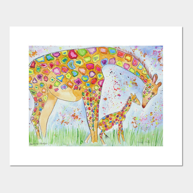 Colourful Giraffe Love Giraffes Posters And Art Prints Teepublic