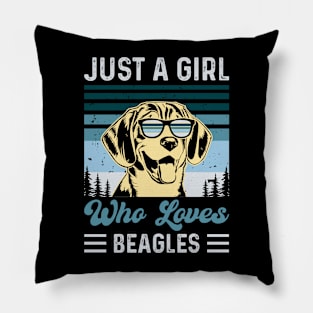 Just A Girl Who Loves Beagles T shirt For Women T-Shirt Pillow