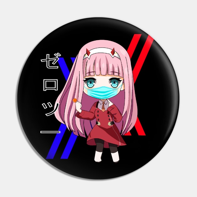 Zero two chibi Pin by KM Design