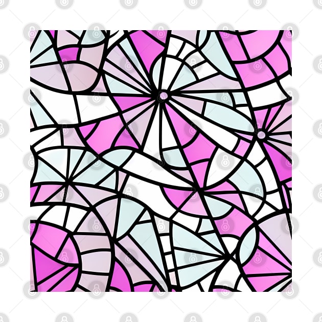 Pink Broken Glass - Stained Glass pattern by Artilize