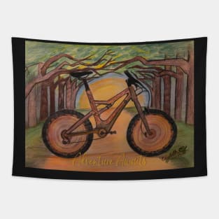 Adventure Awaits in the woods Tapestry