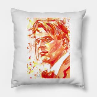 W. B. YEATS - watercolor portrait .1 Pillow