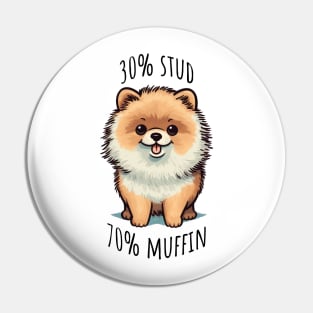 30% Stud 70% Muffin cute funny dog design Pin