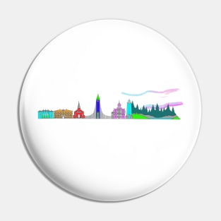 Reykjavik buildings Pin