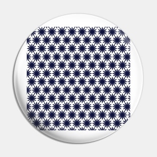 Navy blue floral all over pattern Pin