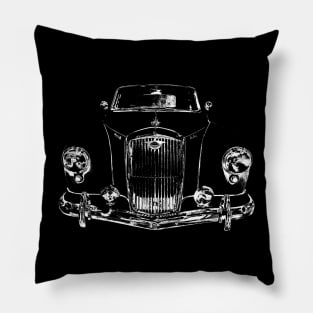 Wolseley 15/50 1950s British classic car monoblock white Pillow