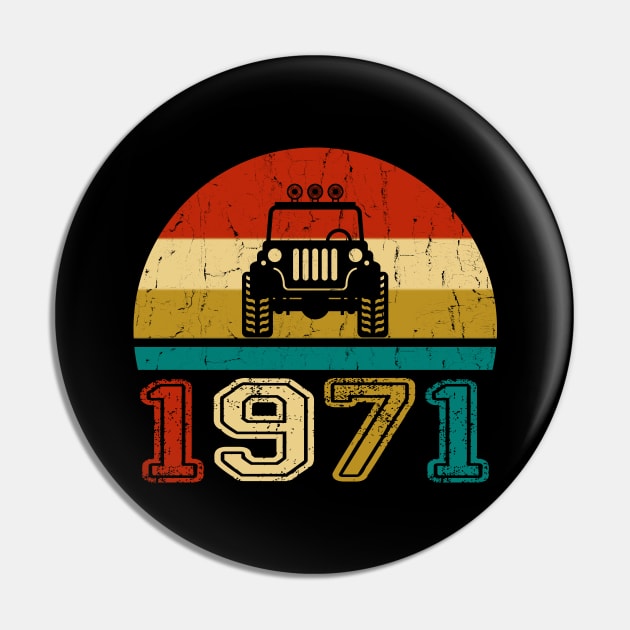 Vintage Jeep 1971 Birthday Jeep Gift Pin by Superdadlove