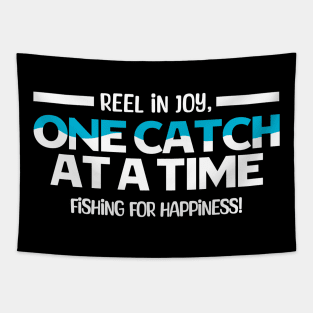 Fishing Quotes - Fishing For Happiness Tapestry