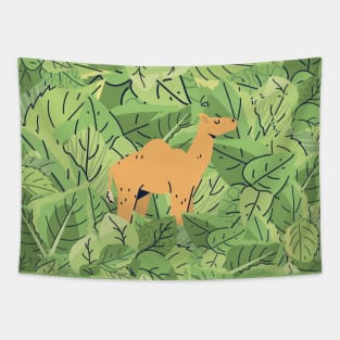 Camel in Leaves Tapestry