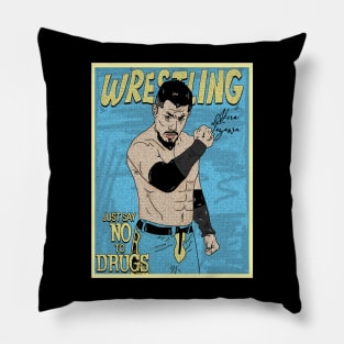 Artwork Akira Togawa Wrestling // Just Say No To Drugs Pillow