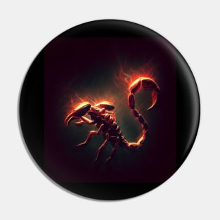 Fire Scorpio Pin