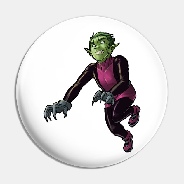 Beast Boy Pin by CandaceAprilLee