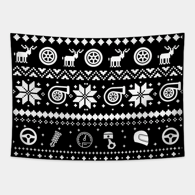 The ugly automotive enthusiast sweater Tapestry by cowtown_cowboy