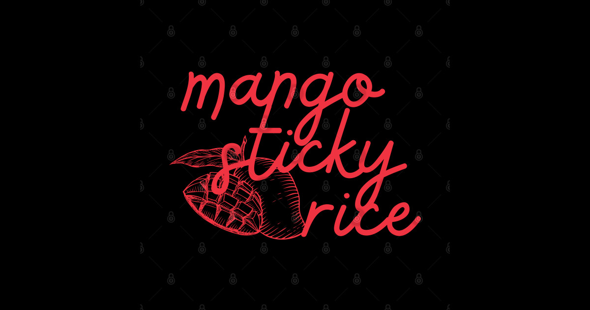 mango sticky rice - Thai red - Flag color - with sketch - Mango Sticky ...