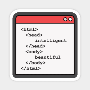 Funny html code - software coding, development Magnet